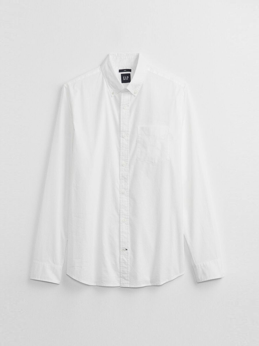 Camicia slim fit in popeline fantasia vichy Uomo_2
