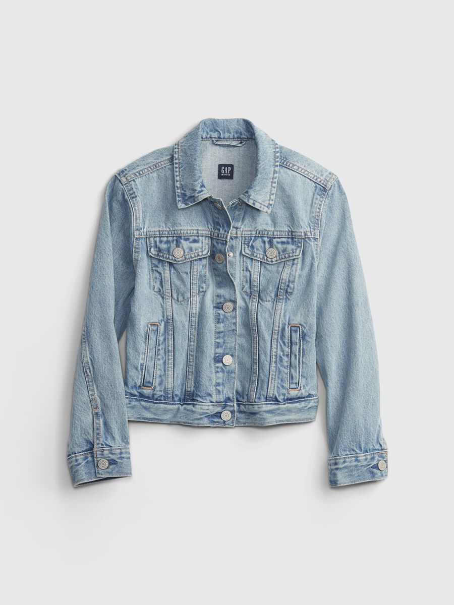 Denim jacket with pockets Girl_1