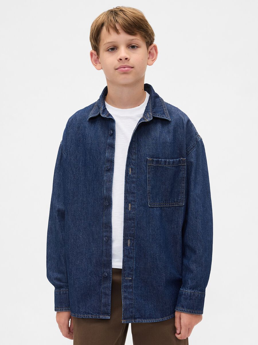Long-sleeved denim shirt Boy_0
