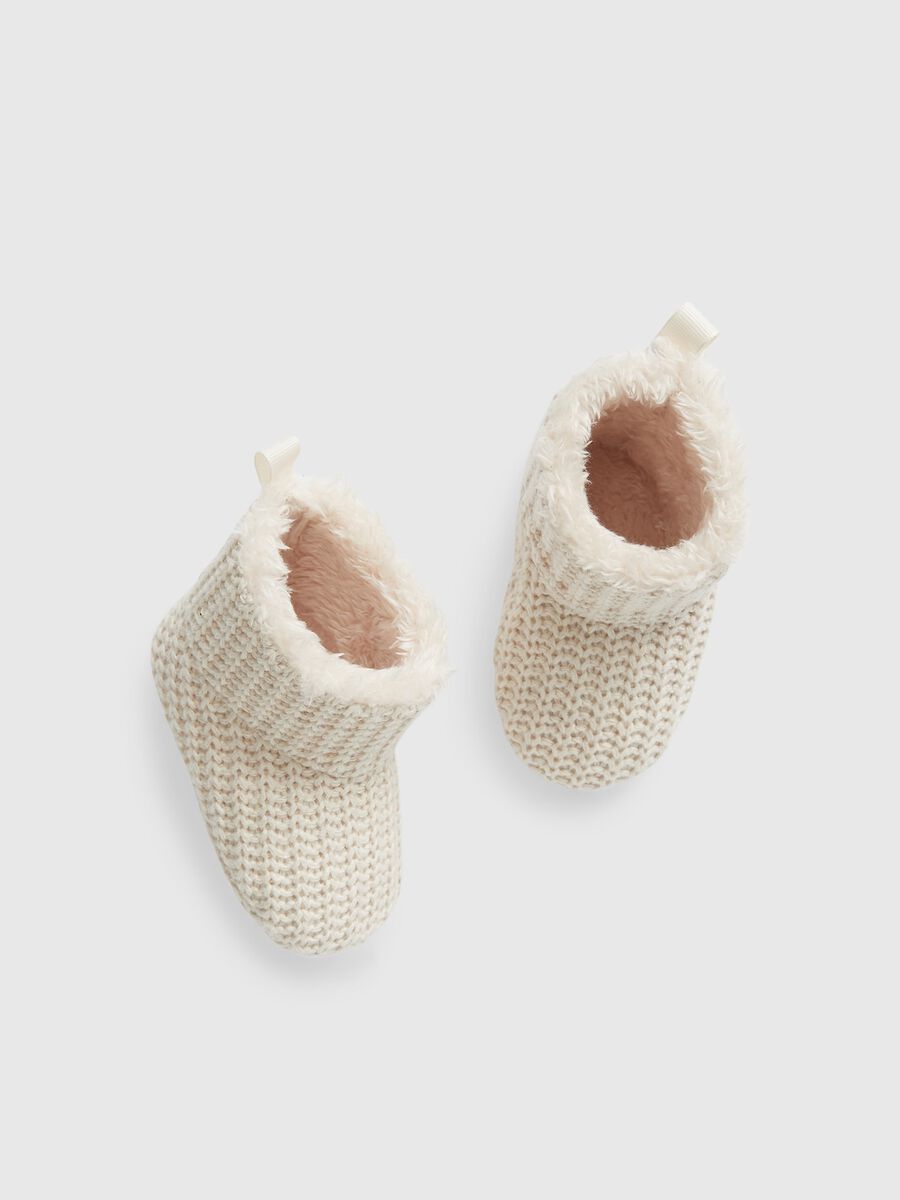 Shoes with faux fur lining Newborn Boy_0