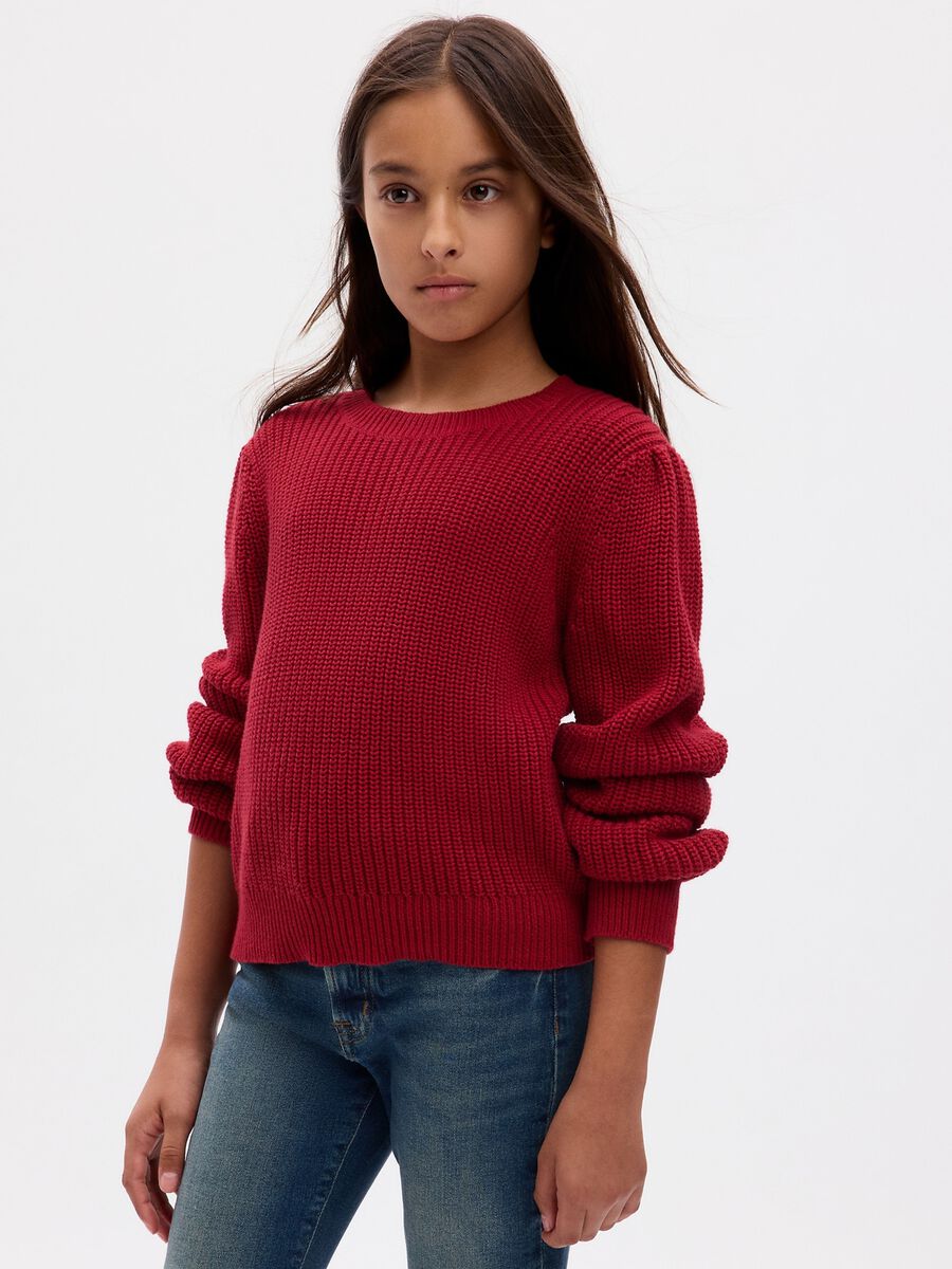 Knit pullover with round neck Girl_0