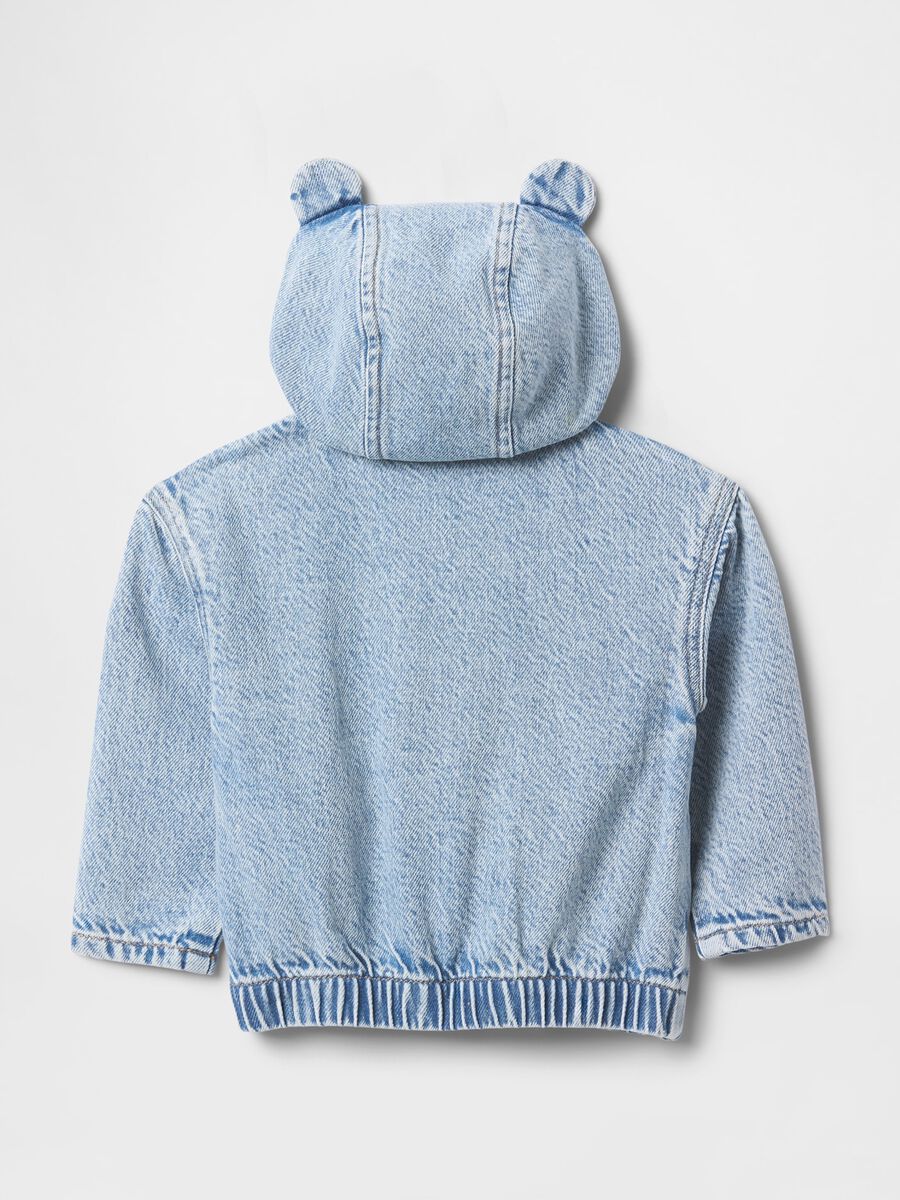 Giacca con cappuccio in stile denim per bambino Neonato_1
