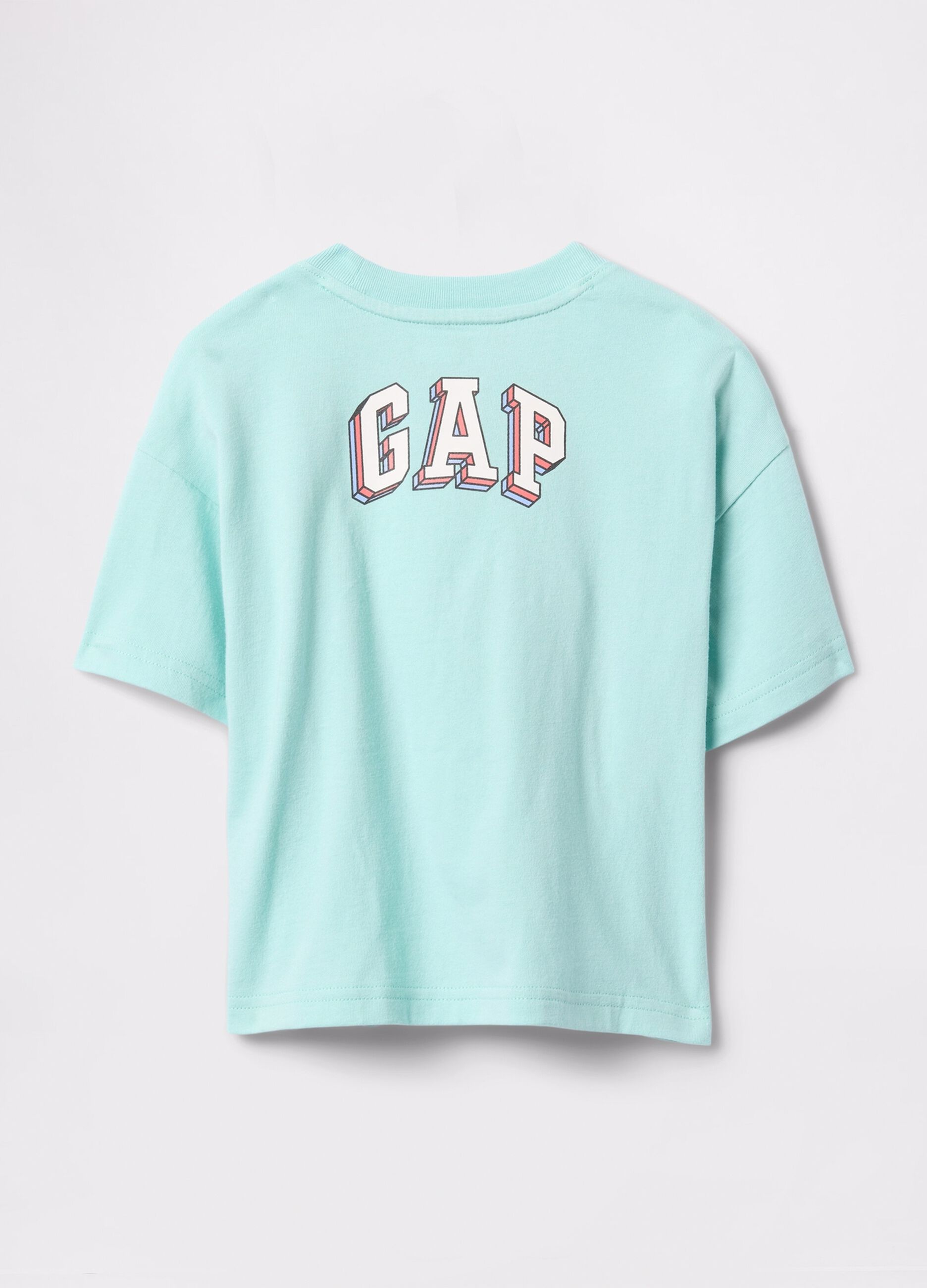 T-shirt azzurra in cotone con stampa Spider-Man_1