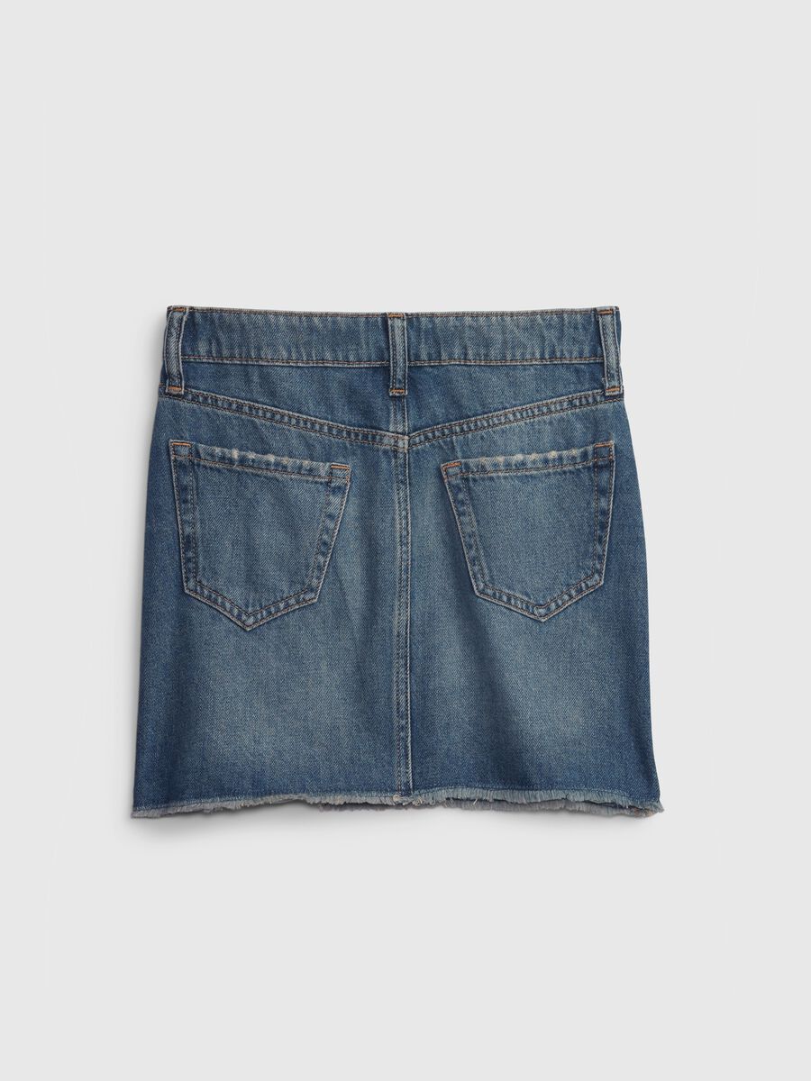 Skirt in distressed-effect denim Girl_1