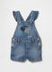 Salopette denim corta con ricamo Minnie_0