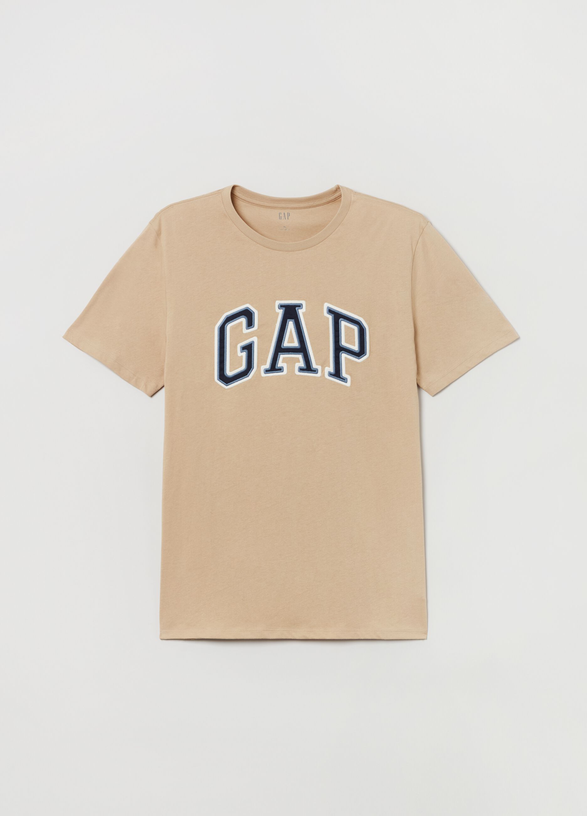 T-shirt in cotone con ricamo logo