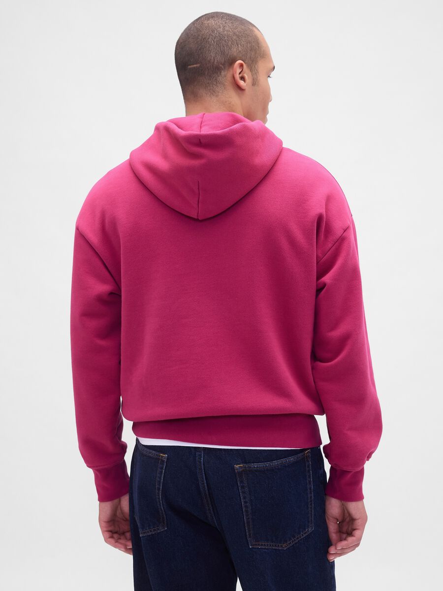 Pink Cotton-Blend Hoodie Man_2