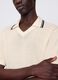 Polo traforata in cotone beige _3