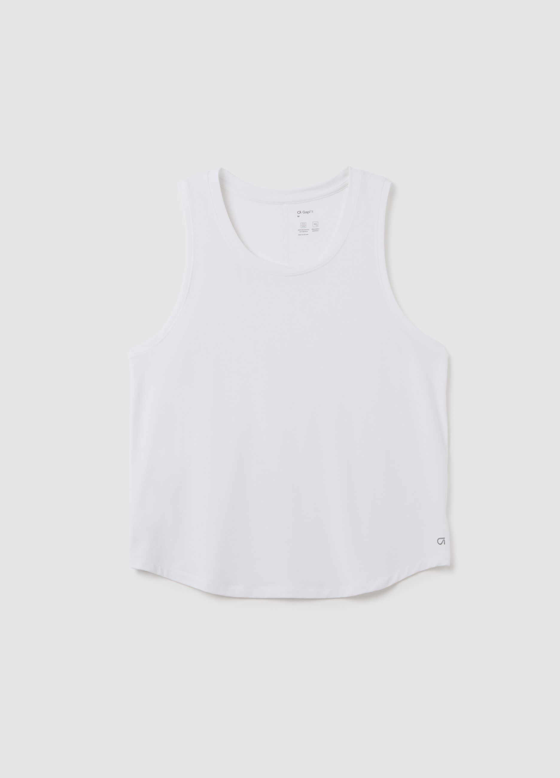 Stretch tank top with round neck_2