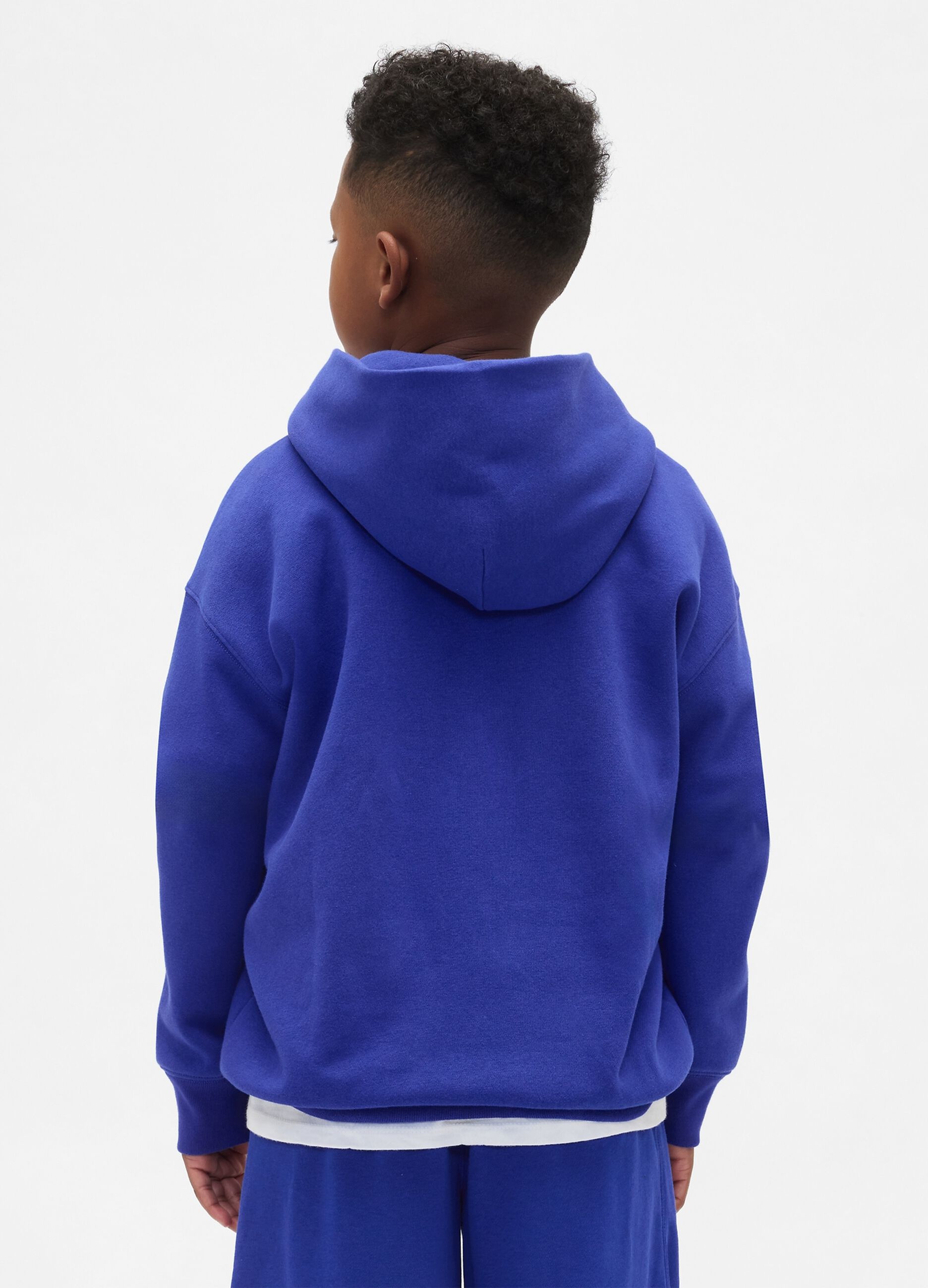 Felpa blu per bambino con logo_1