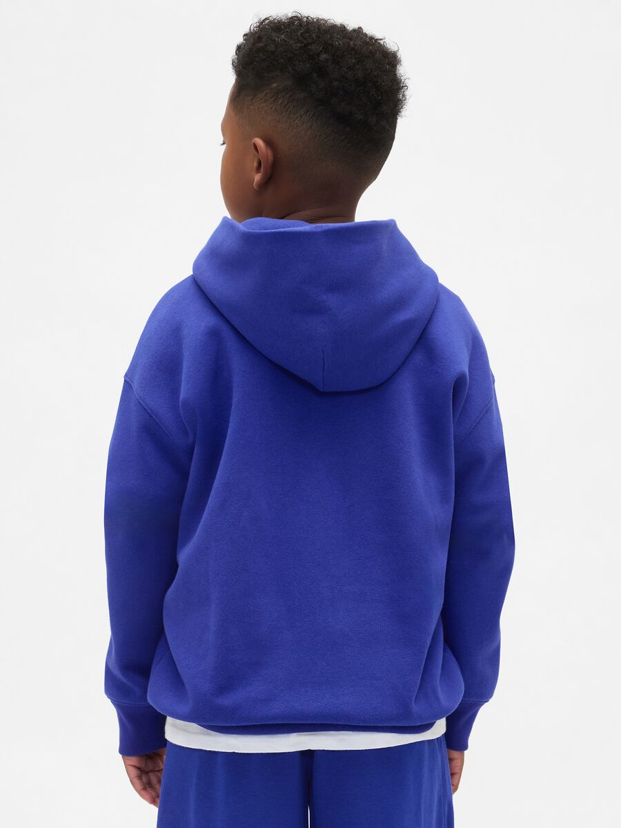 Felpa blu per bambino con logo Bambino_1
