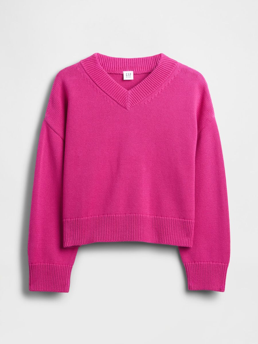 Maglione rosa per bambina in cotone Bambina_3