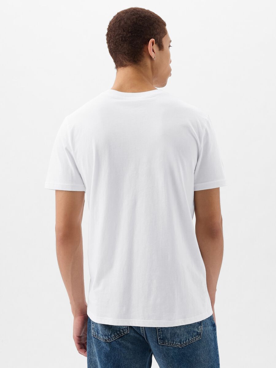 T-shirt in cotone con tasca e patch logo Uomo_3