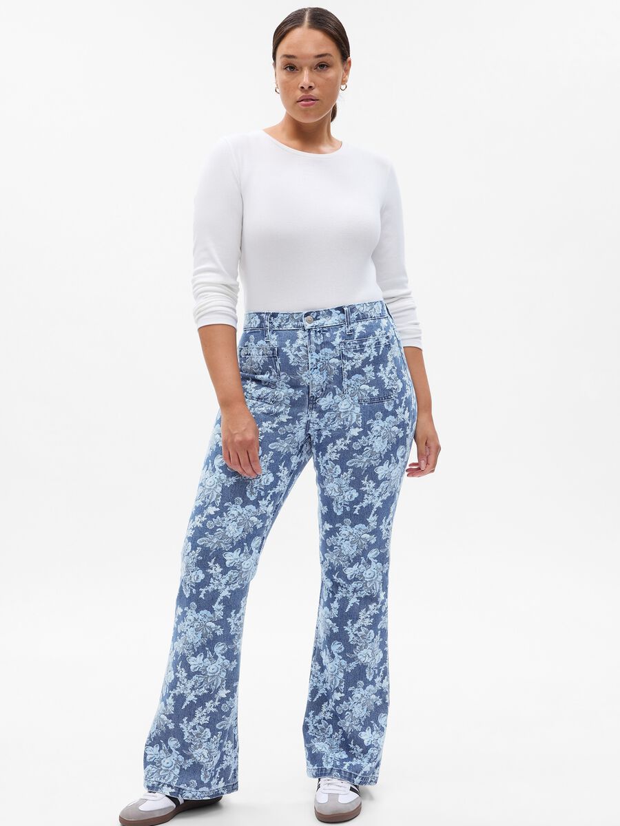 LoveShackFancy flare-fit jeans with print Woman_3