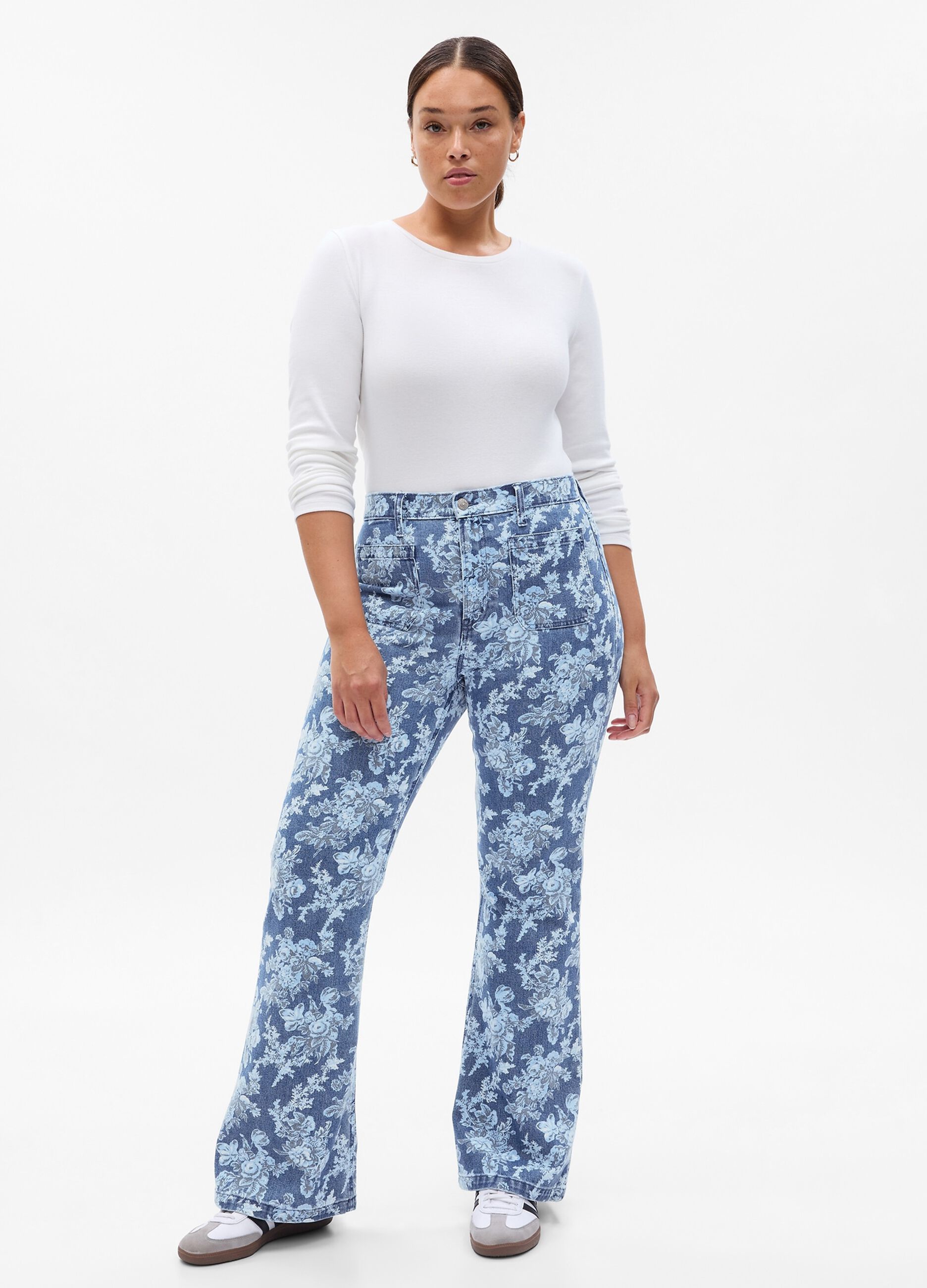 LoveShackFancy flare-fit jeans with print_3