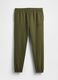 Pantaloni verde in misto cotone_5