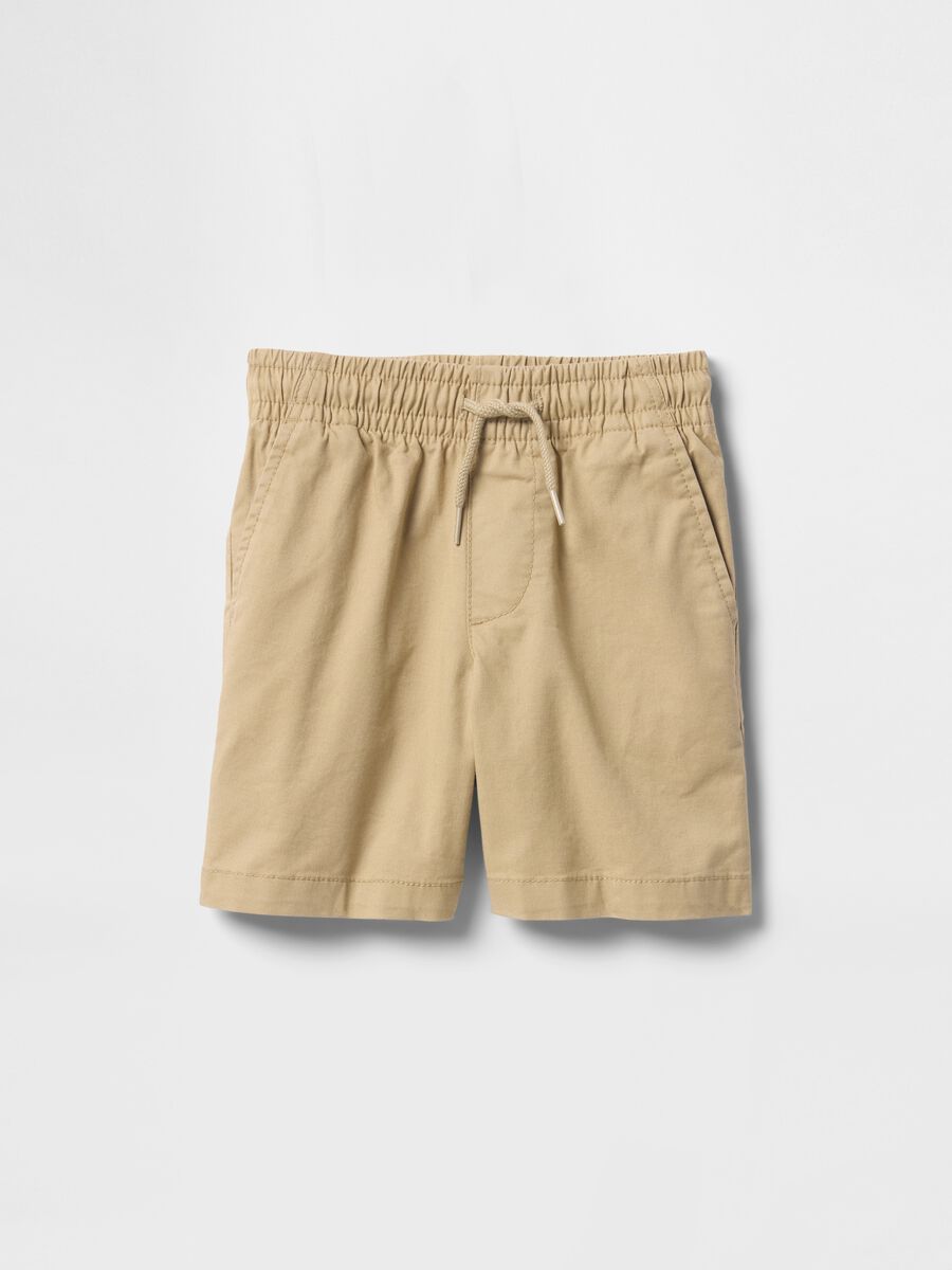 Bermuda in cotone stretch con coulisse Bimbo_0
