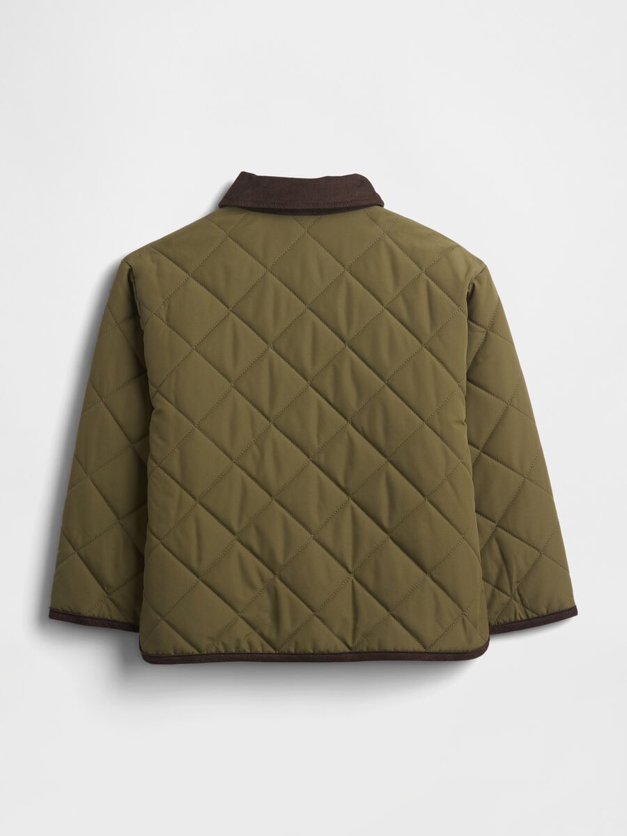 Green Polyester Jacket Baby Boy_1