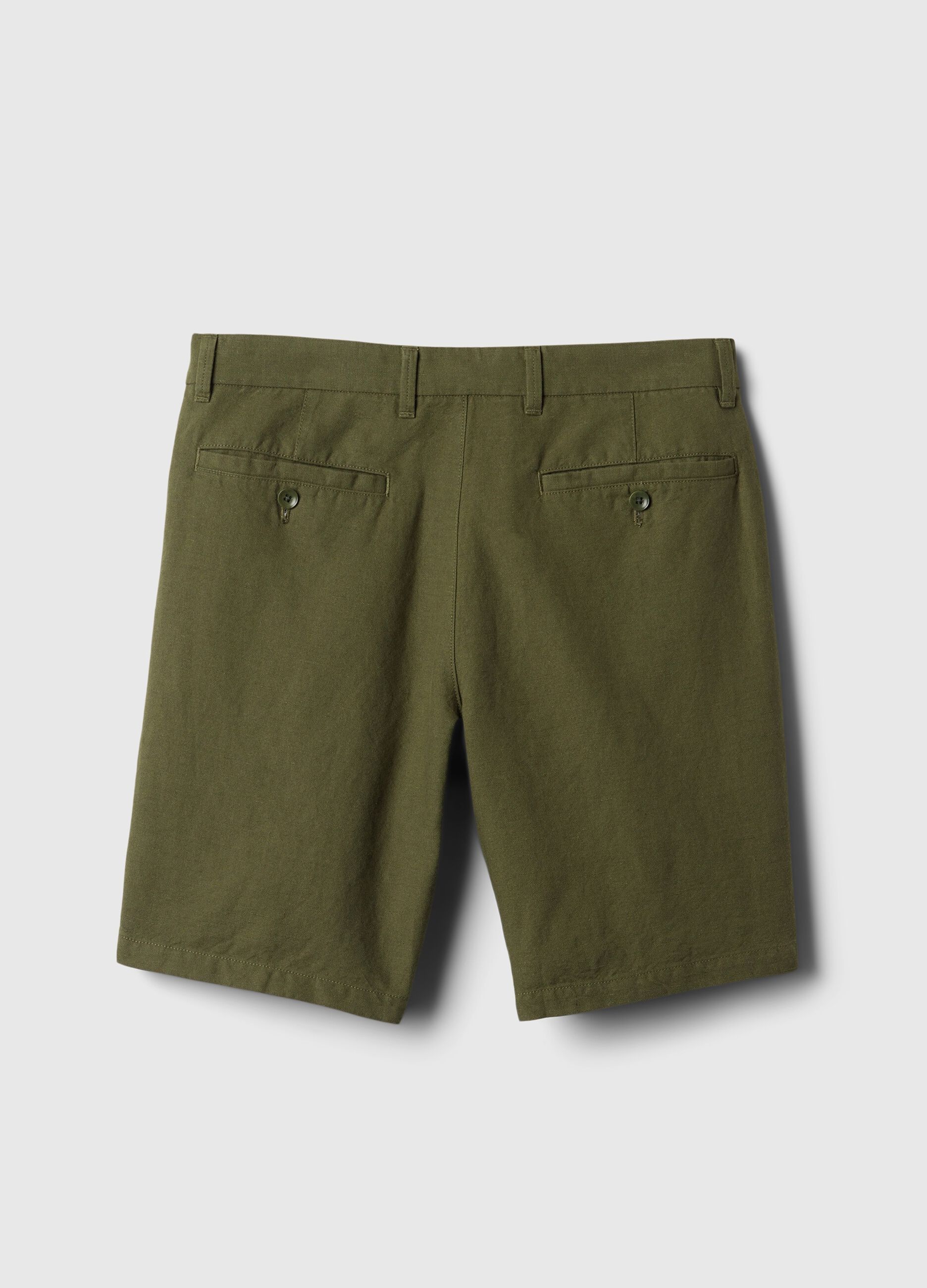 Bermuda relaxed fit in lino e cotone_5