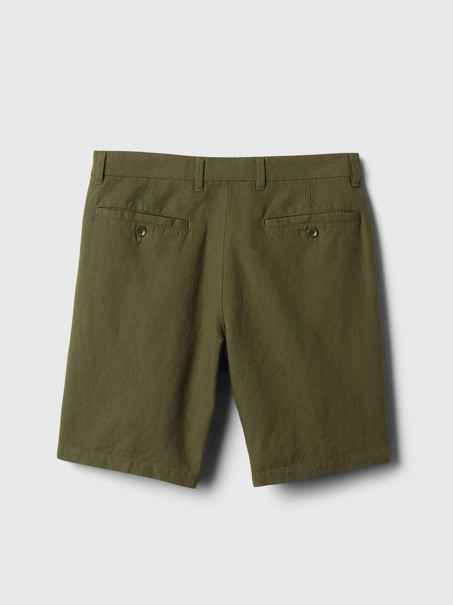 Bermuda relaxed fit in lino e cotone Uomo_5