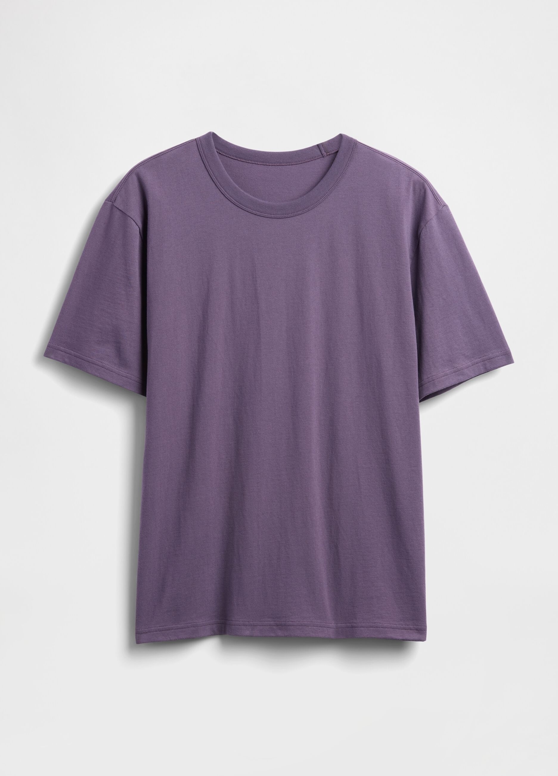 T-shirt viola a maniche corte in cotone_4