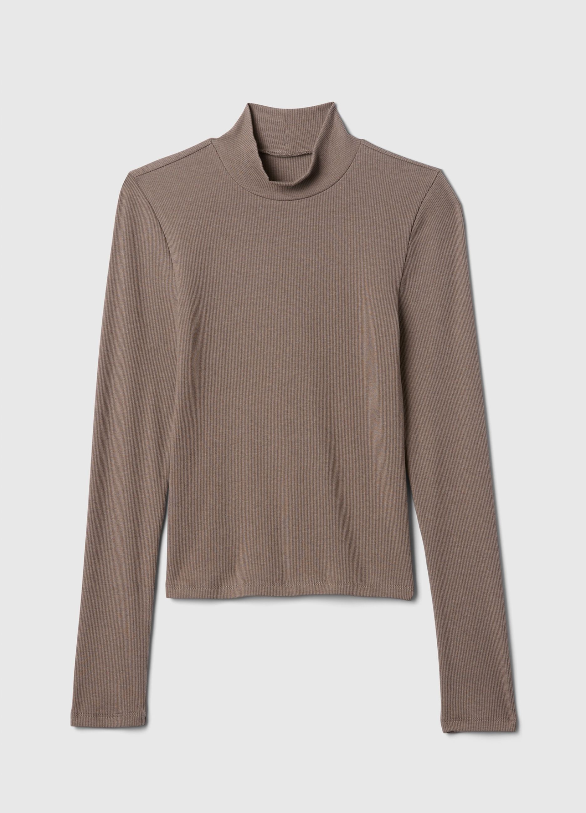 Ribbed T-shirt in stretch modal and cotton_3