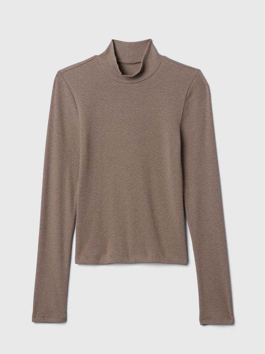T-shirt a costine in cotone e modal stretch Donna_3