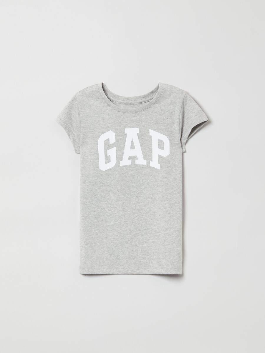 Cotton T-shirt with logo print Girl_0