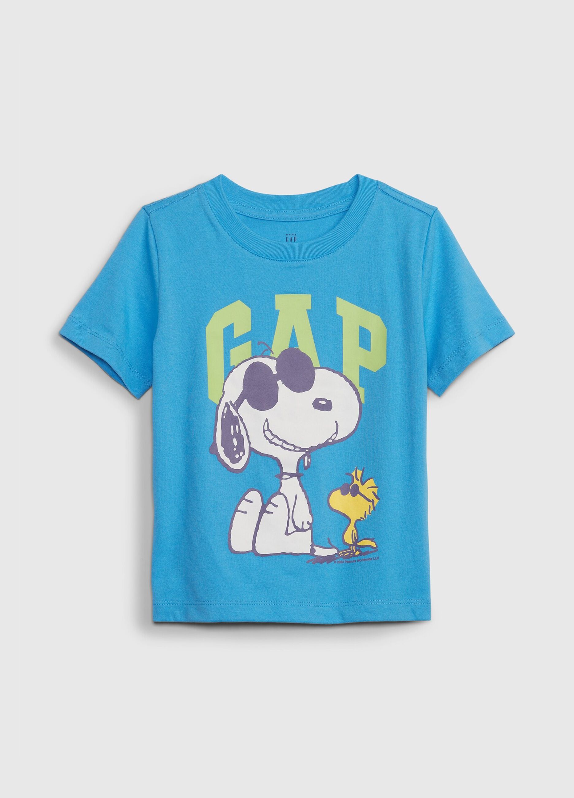 T-shirt con stampa Snoopy e logo