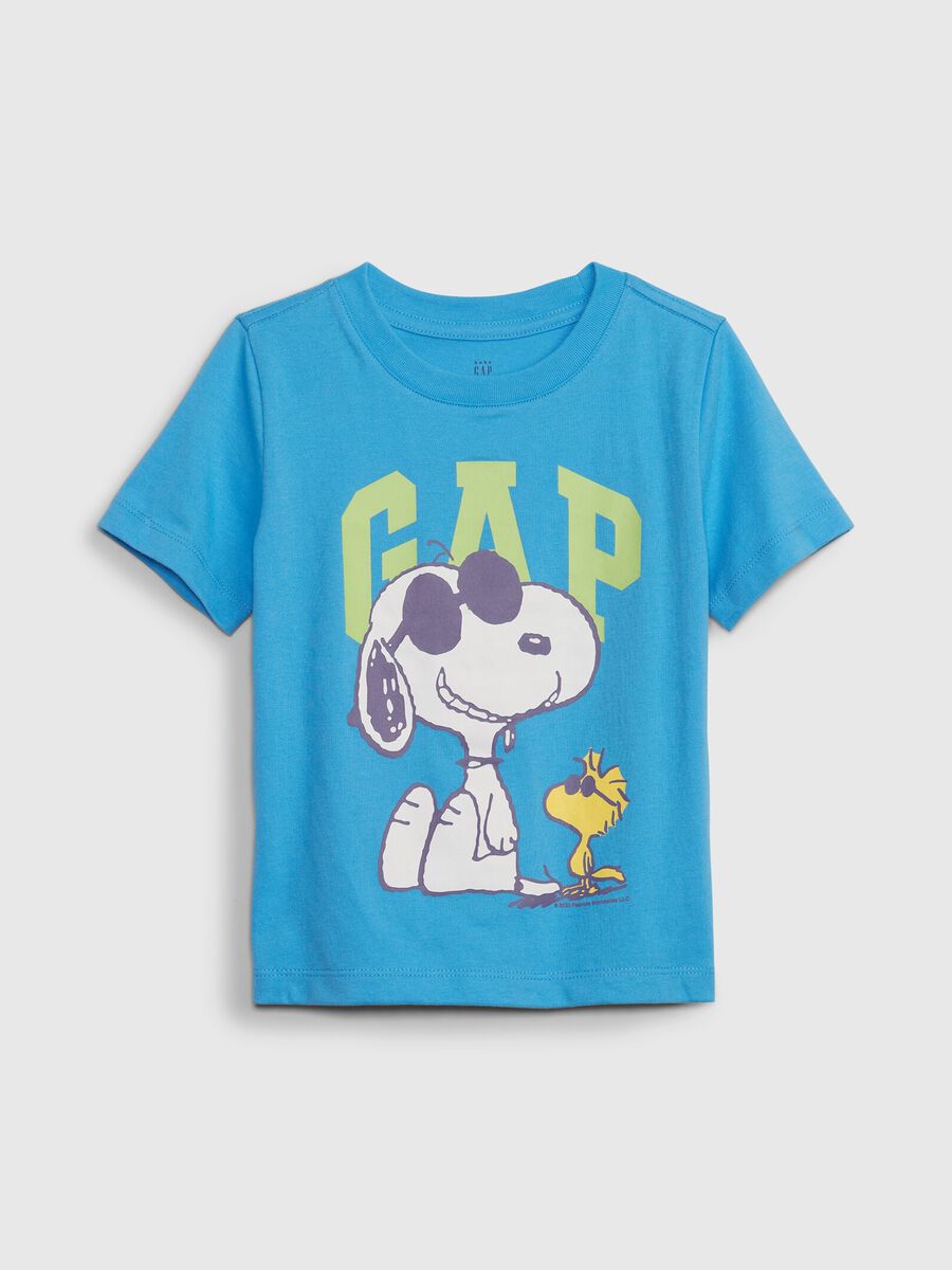 T-shirt con stampa Snoopy e logo Neonato_0