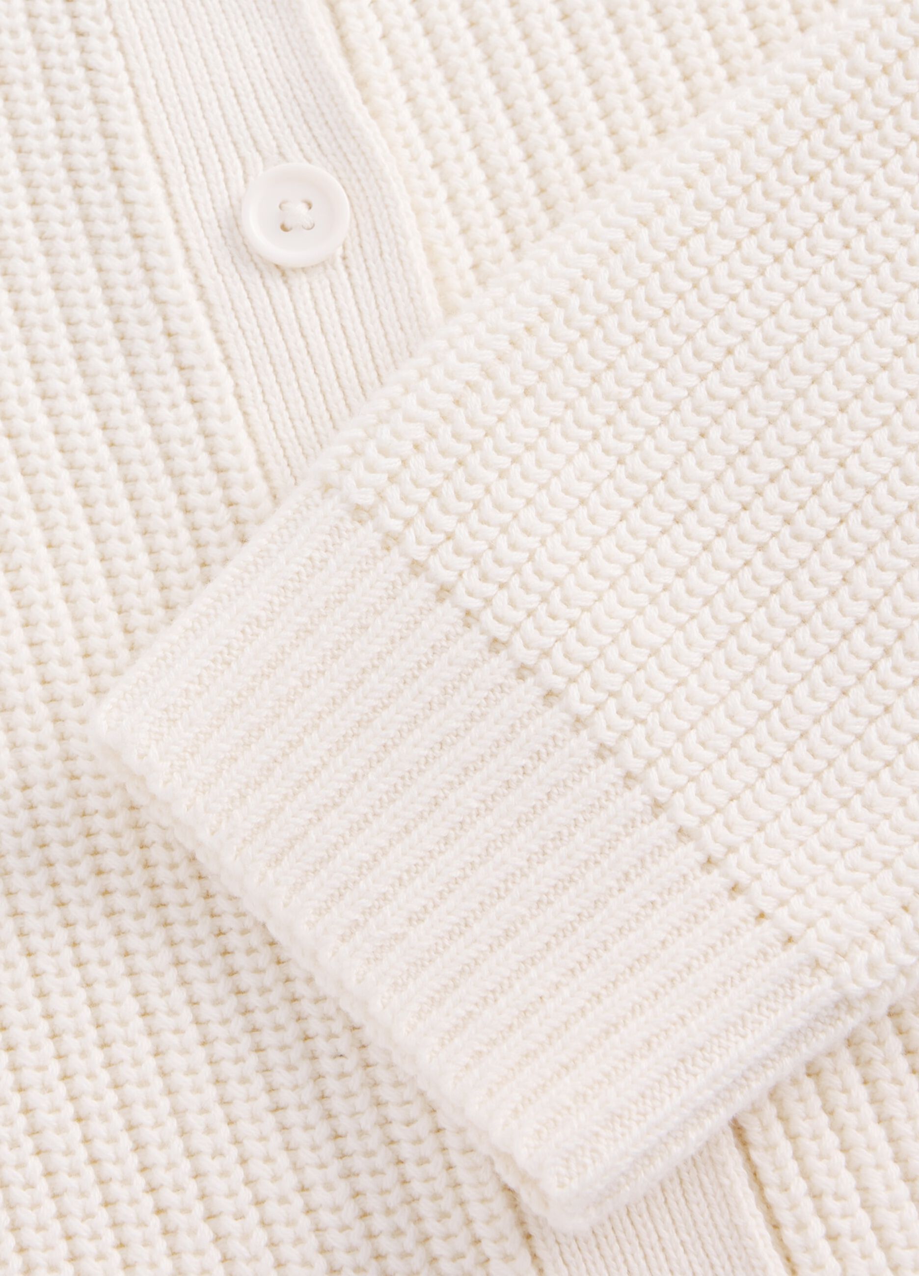 Cardigan bianco in cotone per bambina_4