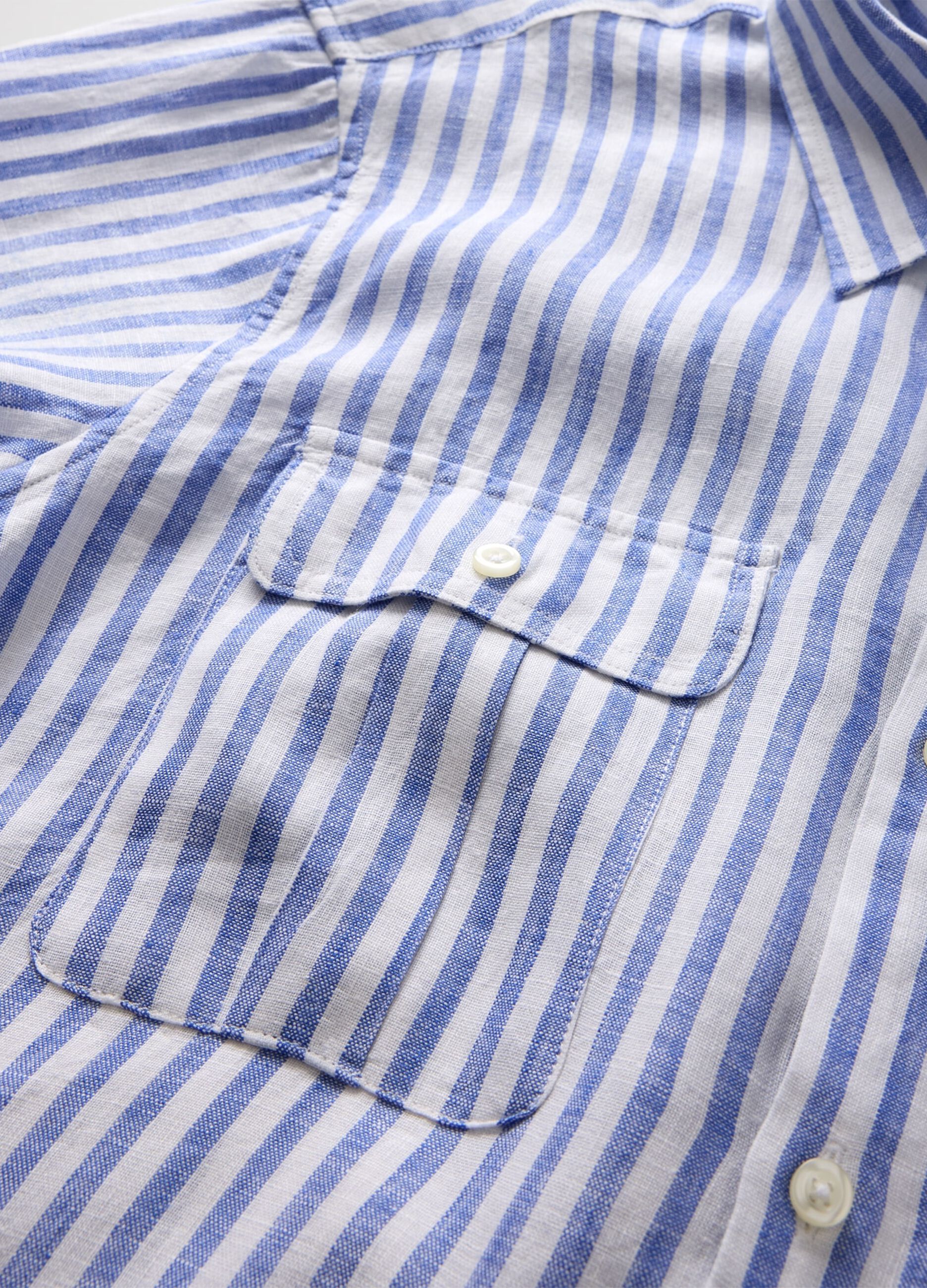 Camicia oversize a righe azzurre e bianche_4