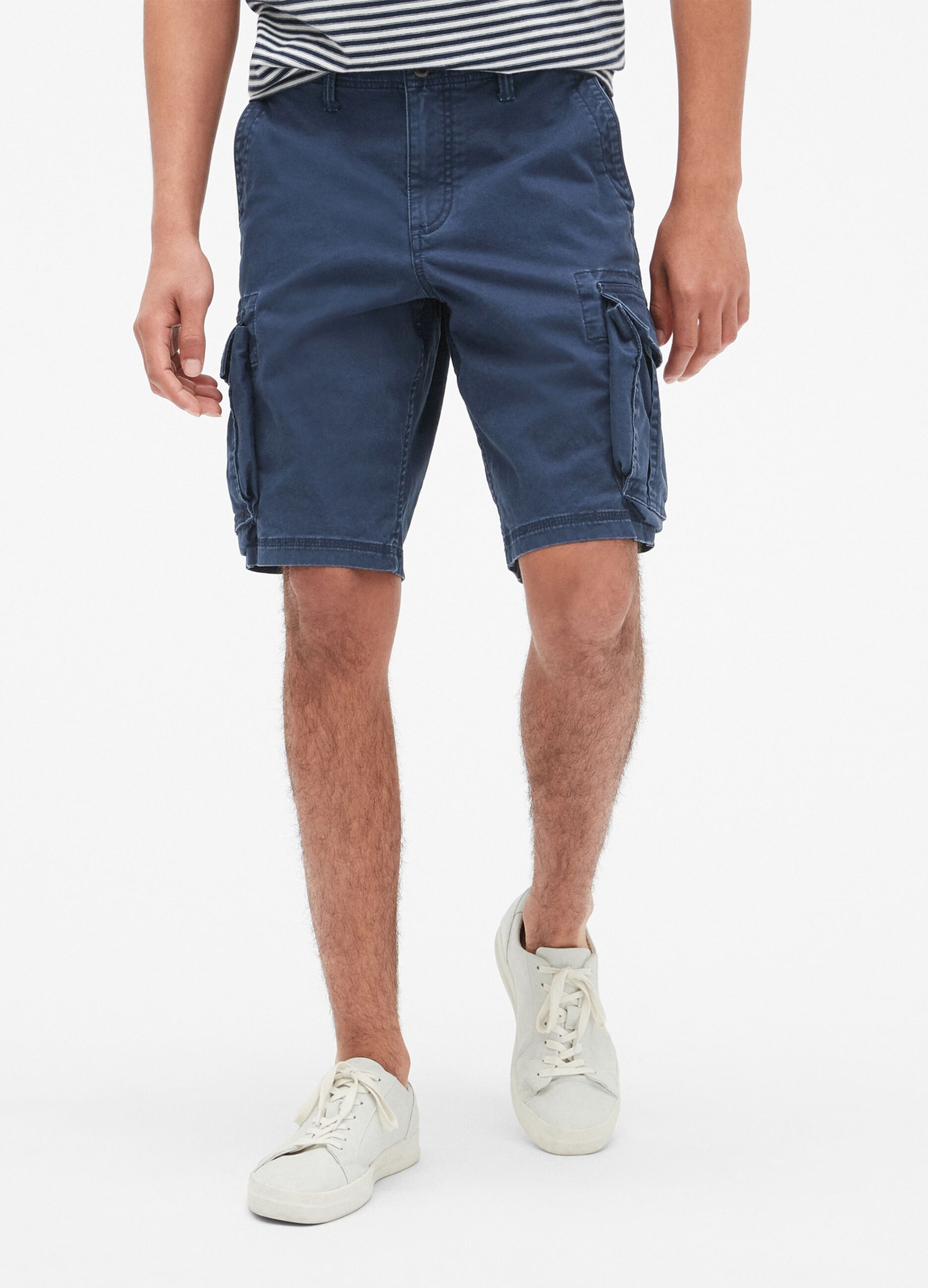 Bermuda cargo shorts in cotton and Lyocell_1