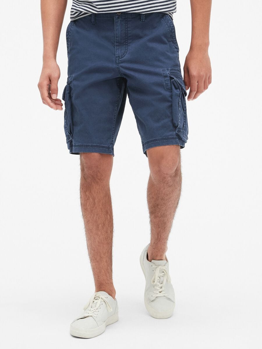 Bermuda cargo in cotone e Lyocell Uomo_1