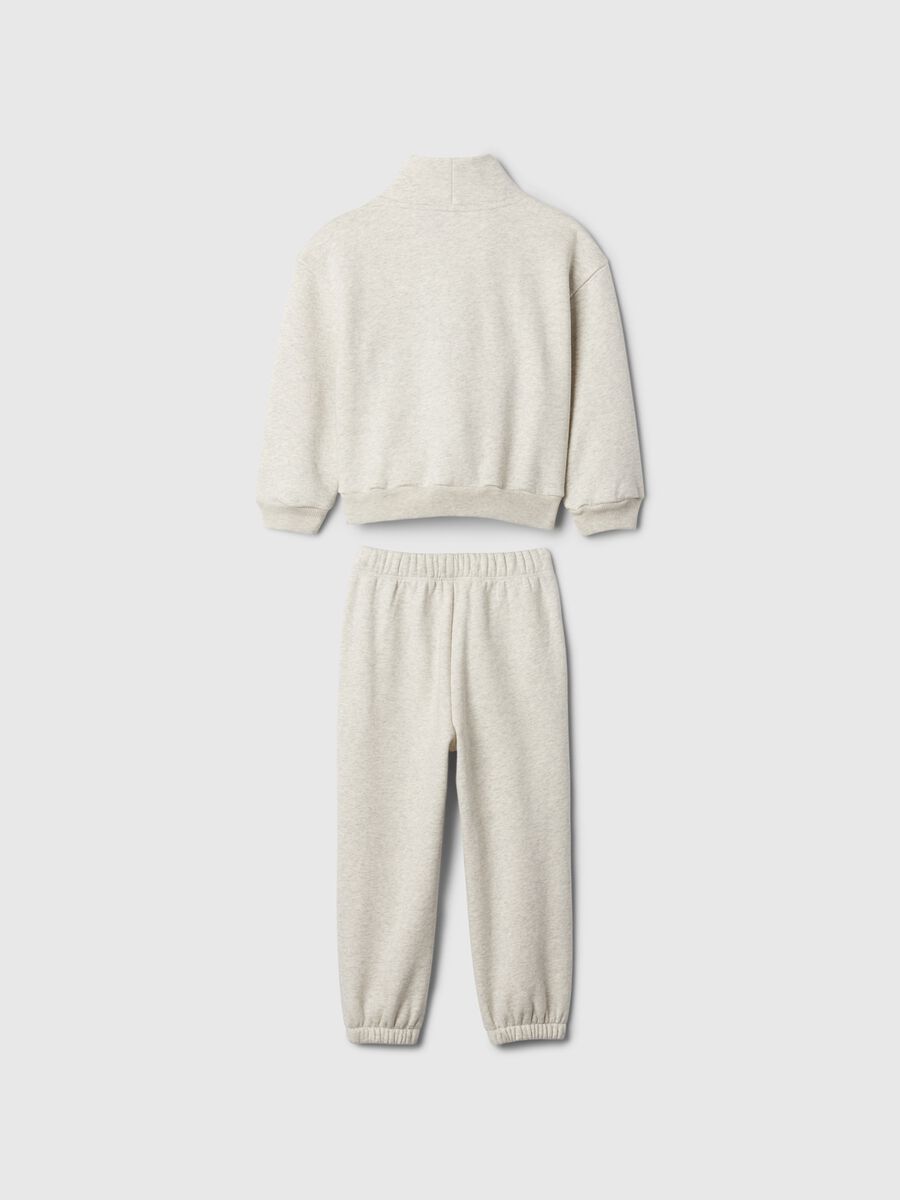 Jogging set in felpa con stampa logo e orsetto Bimba_1