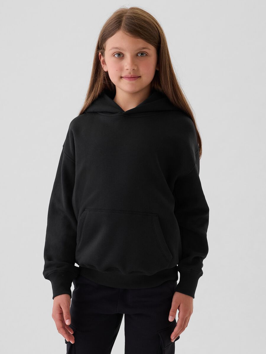 Felpa con cappuccio tinta unita Unisex_2