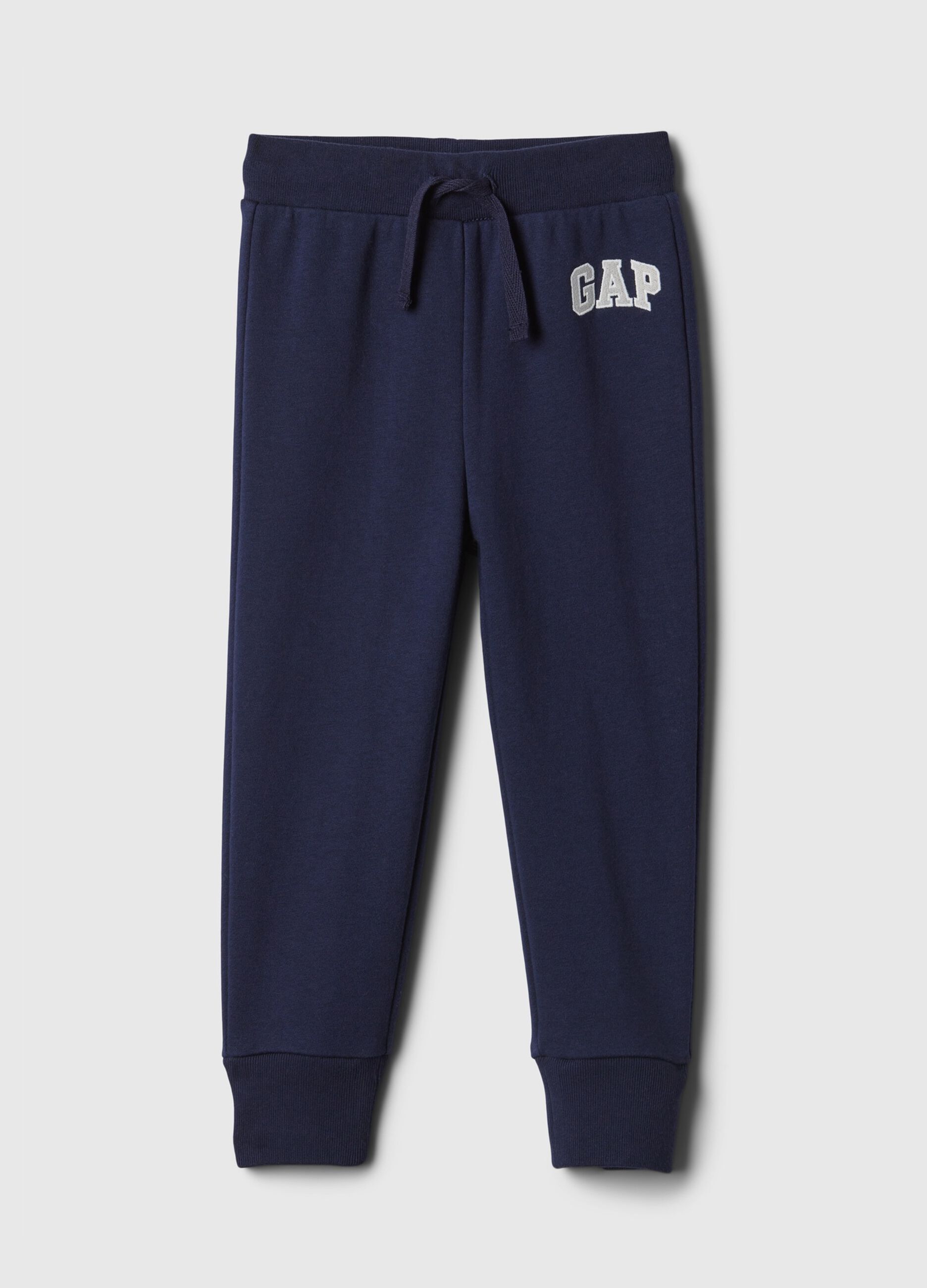 Joggers in felpa con coulisse e ricamo logo