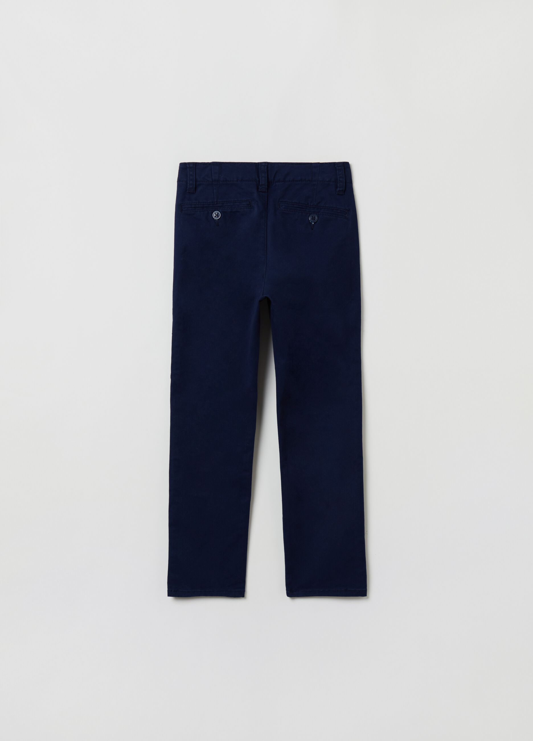 Pantaloni chino in cotone stretch_1