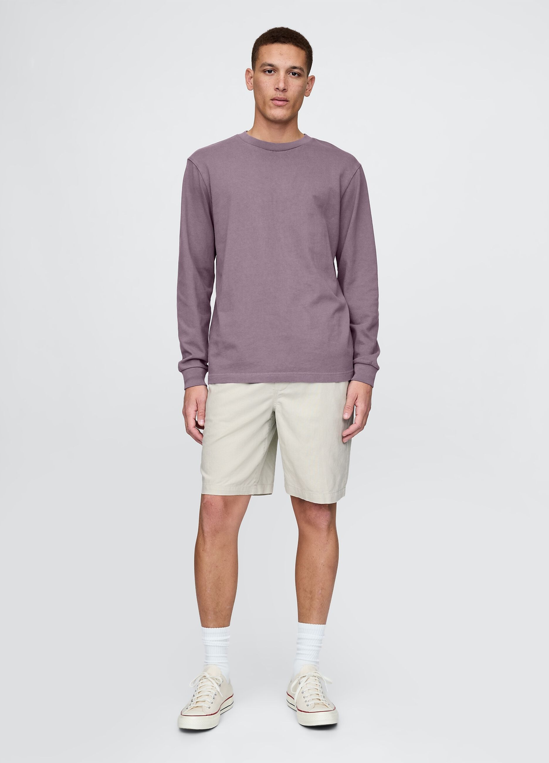 Pantaloncini beige in lino e cotone Gap