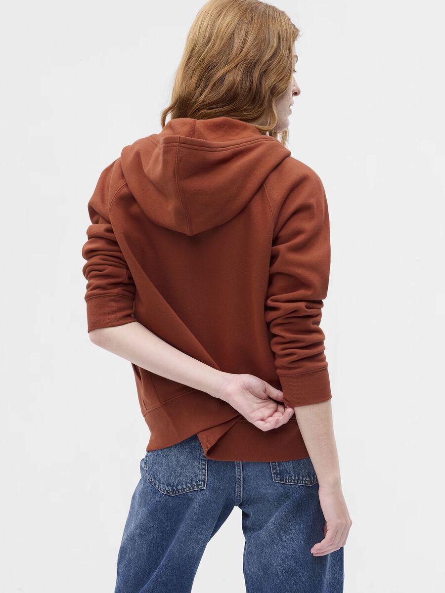 Full-zip sweatshirt with raglan sleeves and logo embroidery Woman_1