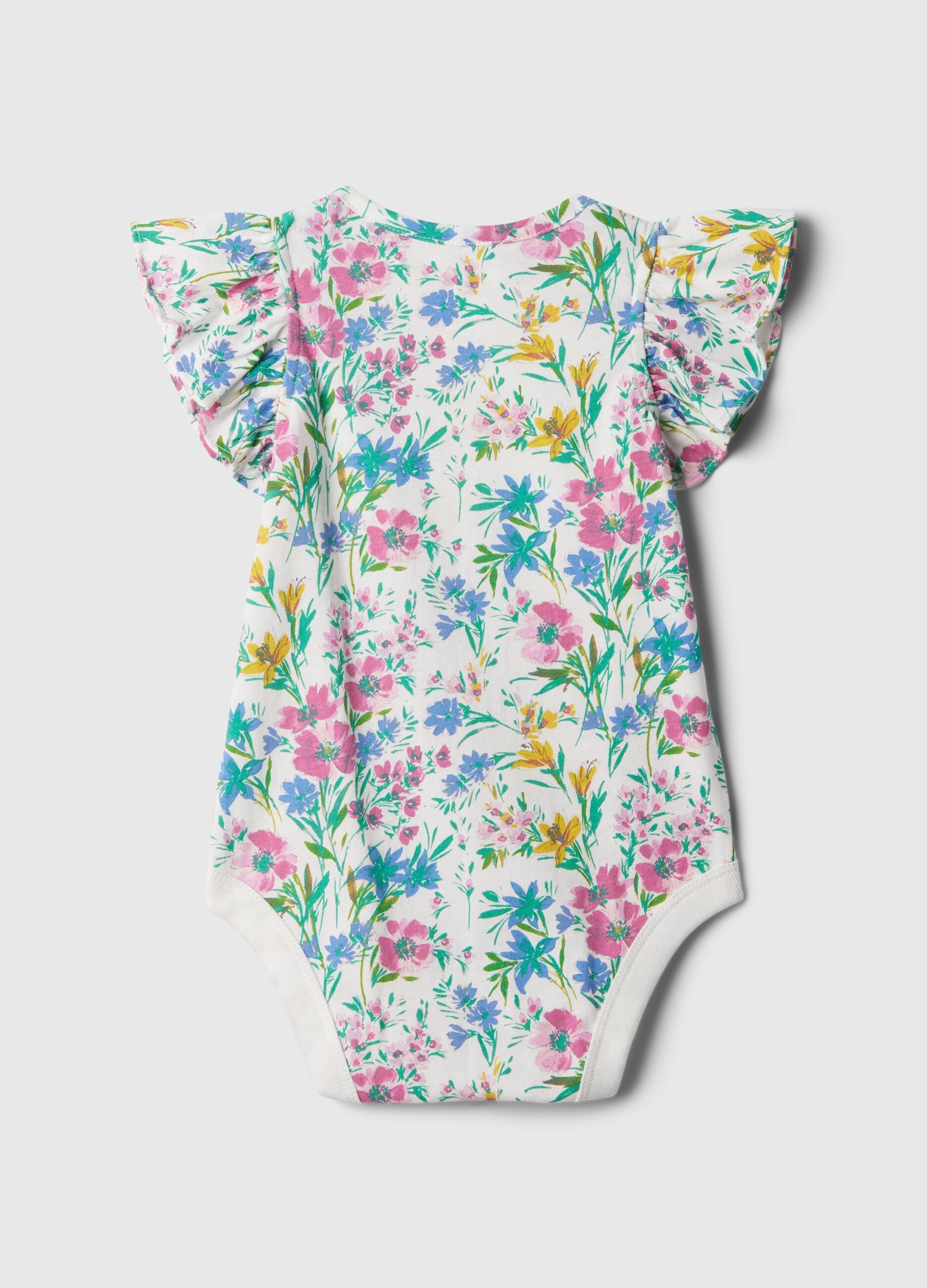 Cotton bodysuit with print and flounce_1