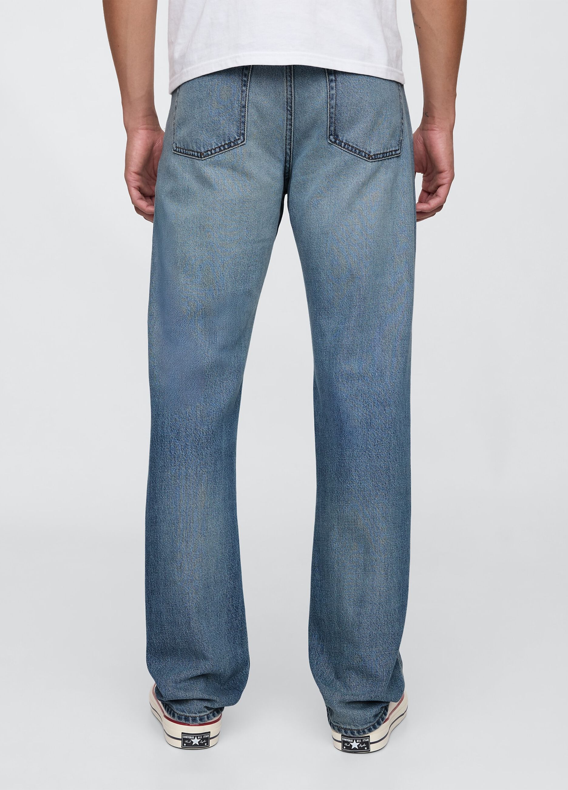 Jeans blu regular in misto cotone e Lyocell_3