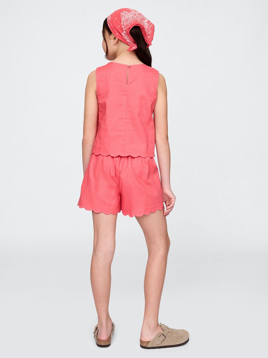 Completo corto rosa con bordi smerlati Girl_1