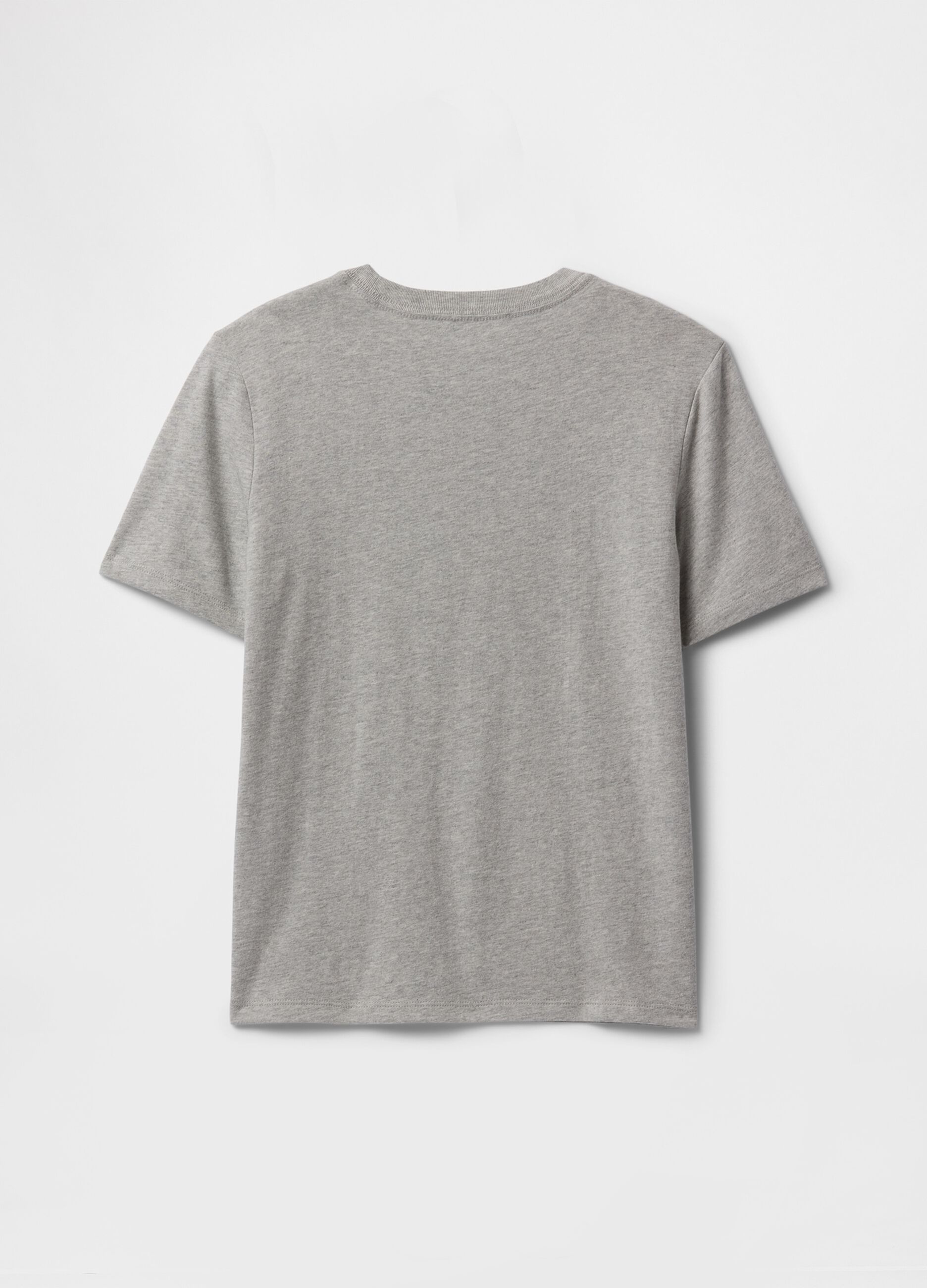 T-shirt girocollo grigio chiaro_1