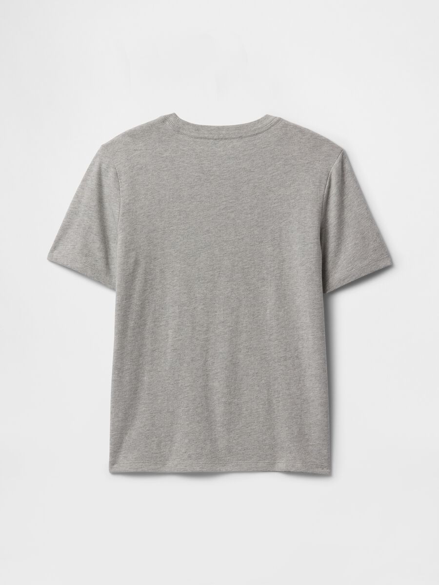 T-shirt girocollo grigio chiaro Boy_1