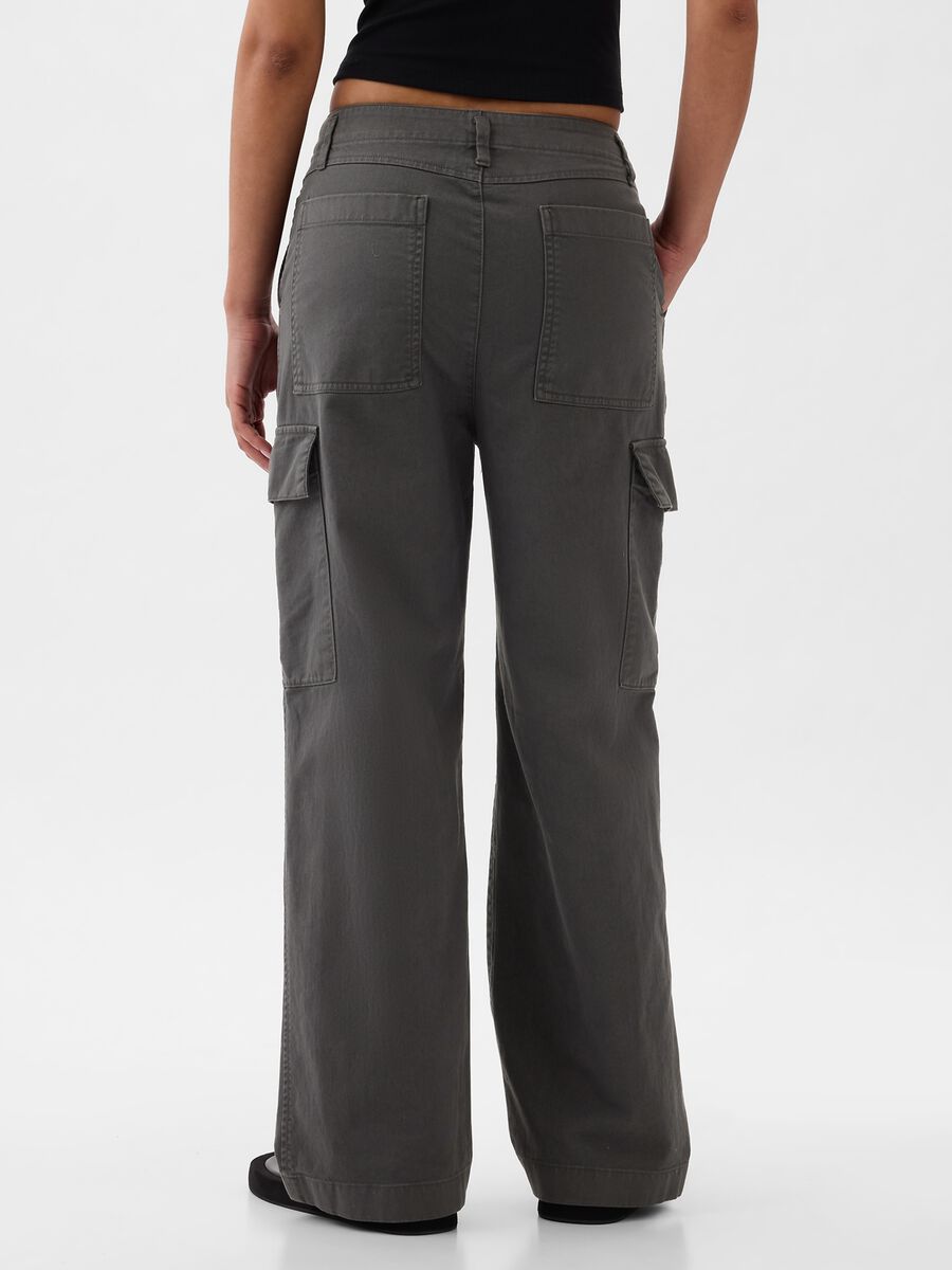 Loose-fit cargo trousers in cotton Woman_3