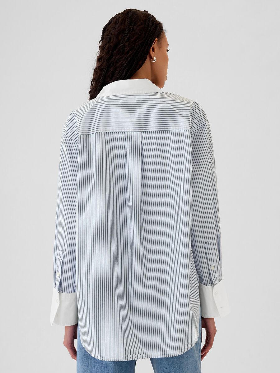 Camicia oversize a righe Donna_2