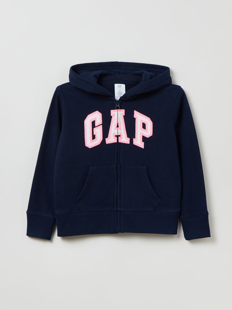 Full-zip in French Terry con patch logo Bambina_0