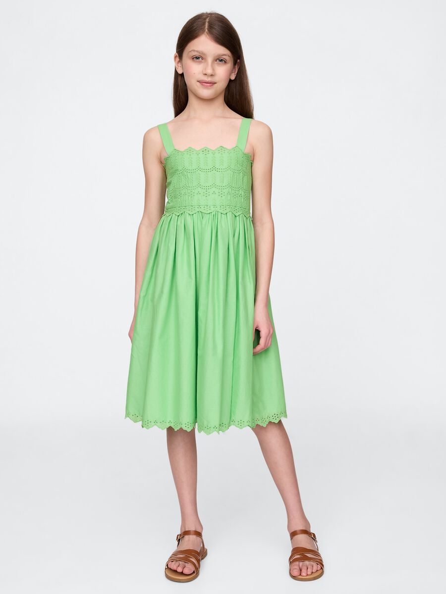 Gap Kids Green Cotton Dress Girl_0