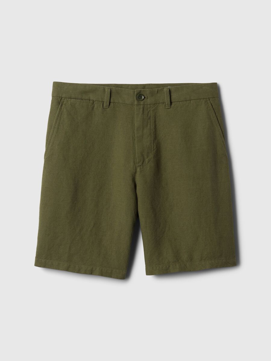 Bermuda relaxed fit in lino e cotone Uomo_2